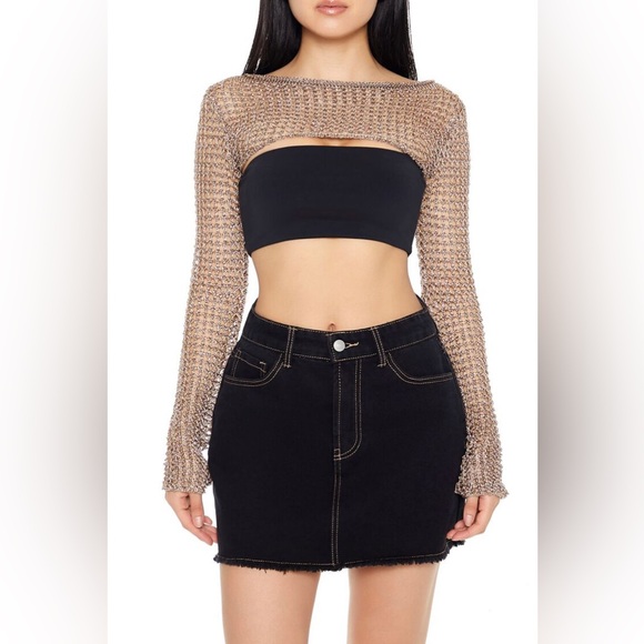 Forever 21 Sweaters - Crochet Rhinestone Shrug Sweater
